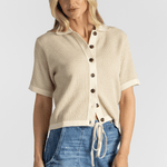Short Sleeve Polo Cardigan - Soeur