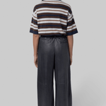 Short Sleeve Polo Sweater with Stripes - TWP