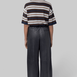 Short Sleeve Polo Sweater with Stripes - TWP