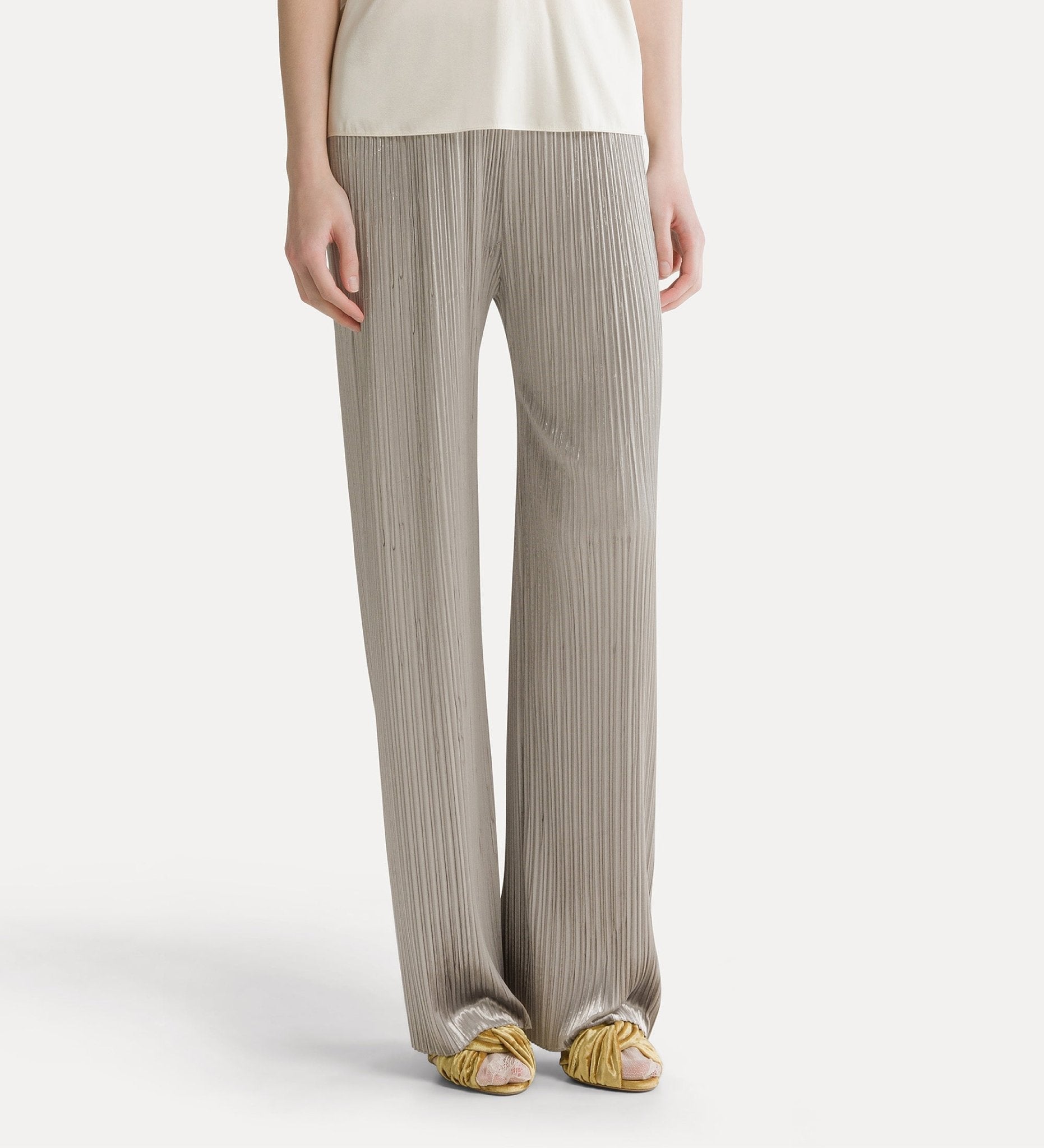 Silky Velvet Pleated Jersey Pant - Forte Forte