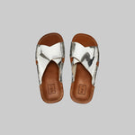 Silver Cross Strap Sandal - Plan C