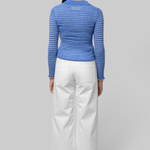 Smocked Long Sleeve Shrunken Polo - Guest In Residence