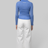 Smocked Long Sleeve Shrunken Polo - Guest In Residence