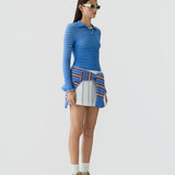 Smocked Long Sleeve Shrunken Polo - Guest In Residence