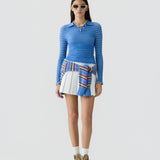 Smocked Long Sleeve Shrunken Polo - Guest In Residence