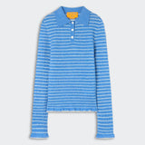 Smocked Long Sleeve Shrunken Polo - Guest In Residence