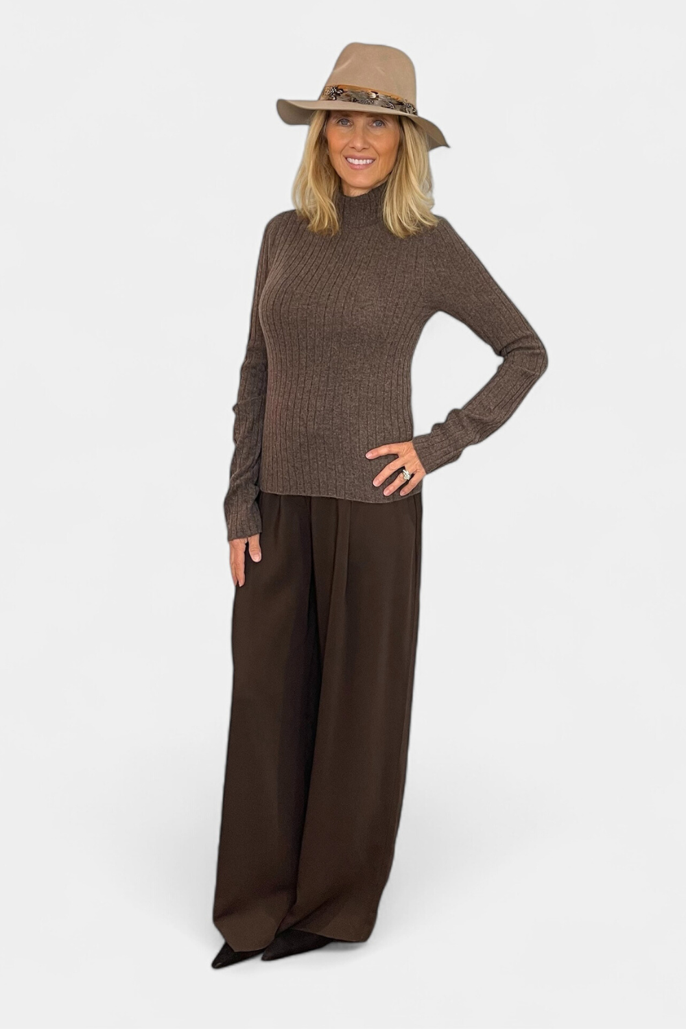 Heavy Cashmere Mock Neck Sweater - The Posh Peacock