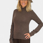 Heavy Cashmere Mock Neck Sweater - The Posh Peacock