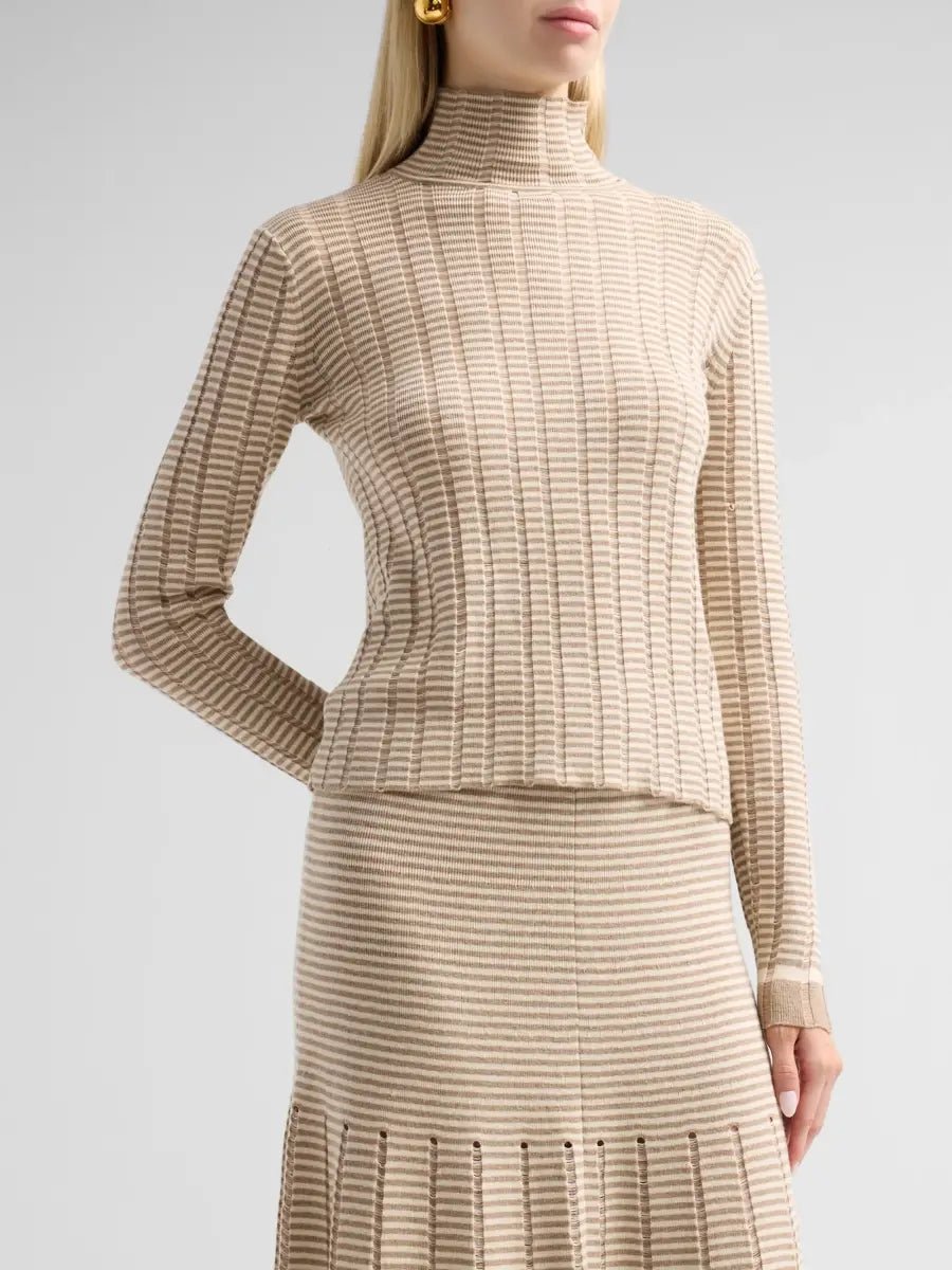 Stina Turtleneck in Ladder Stripe - Proenza Schouler