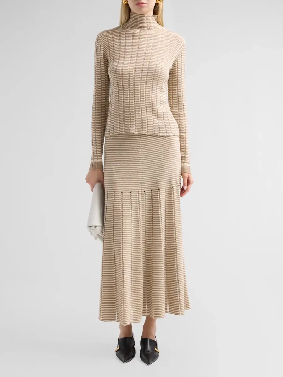 Stina Turtleneck in Ladder Stripe - Proenza Schouler