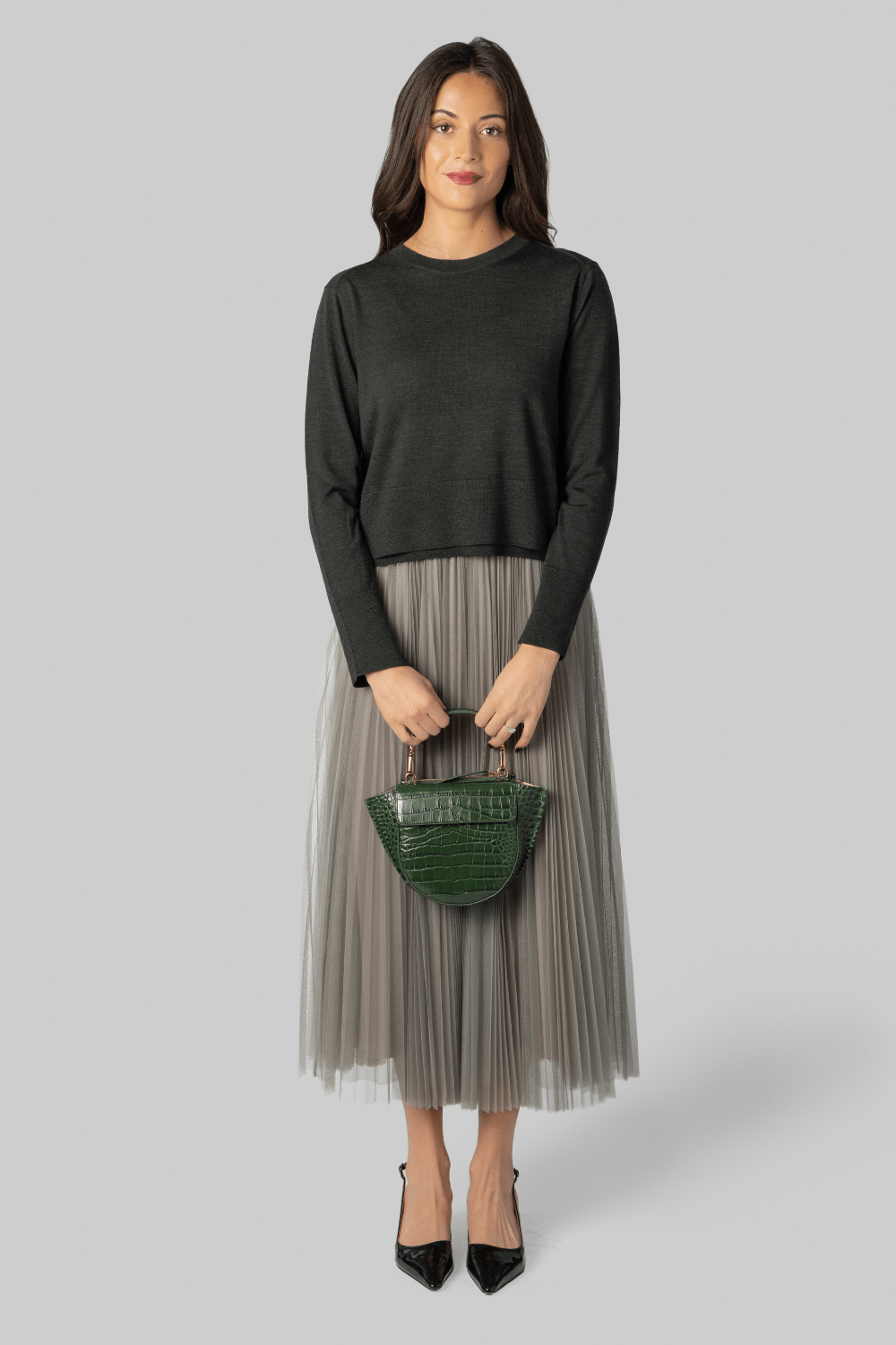 Stone Tulle Pleated Skirt - Forte Forte