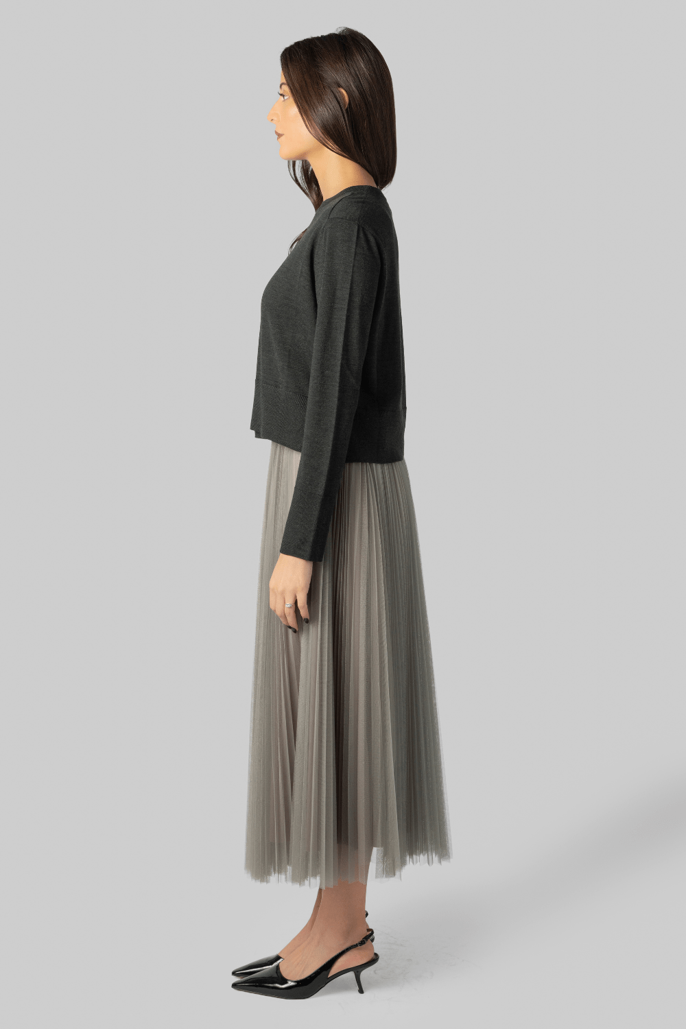 Stone Tulle Pleated Skirt - Forte Forte