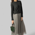 Stone Tulle Pleated Skirt - Forte Forte