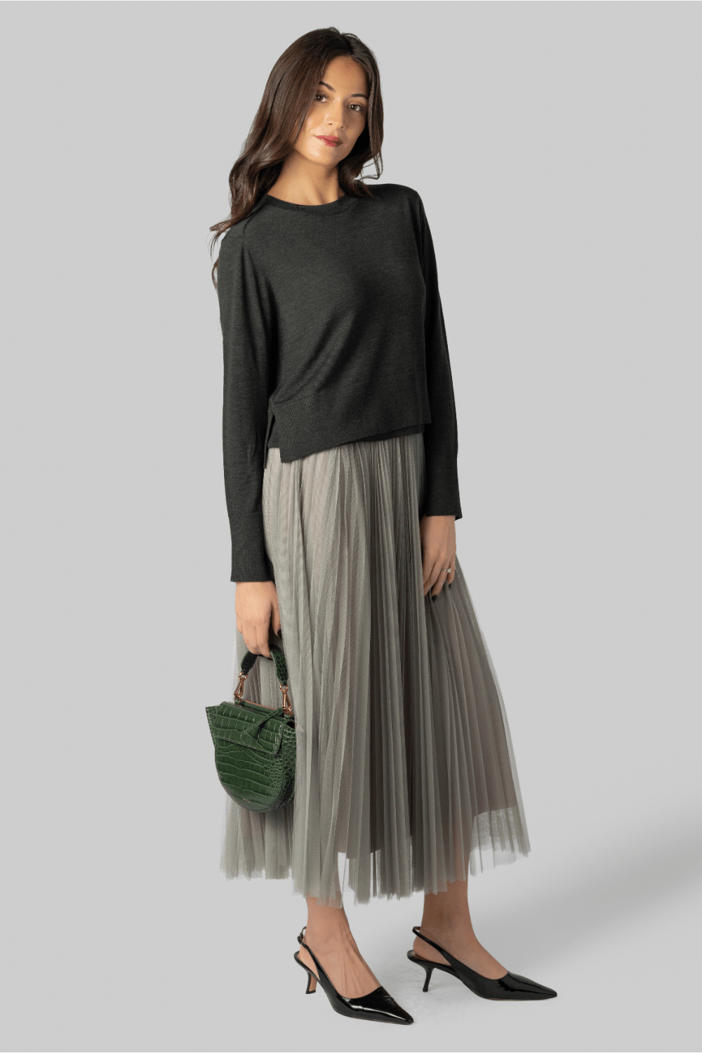 Stone Tulle Pleated Skirt - Forte Forte