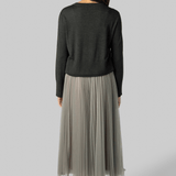 Stone Tulle Pleated Skirt - Forte Forte