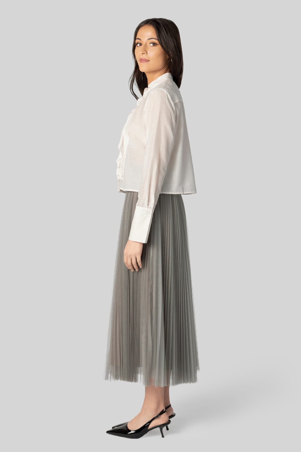 Stone Tulle Pleated Skirt - Forte Forte