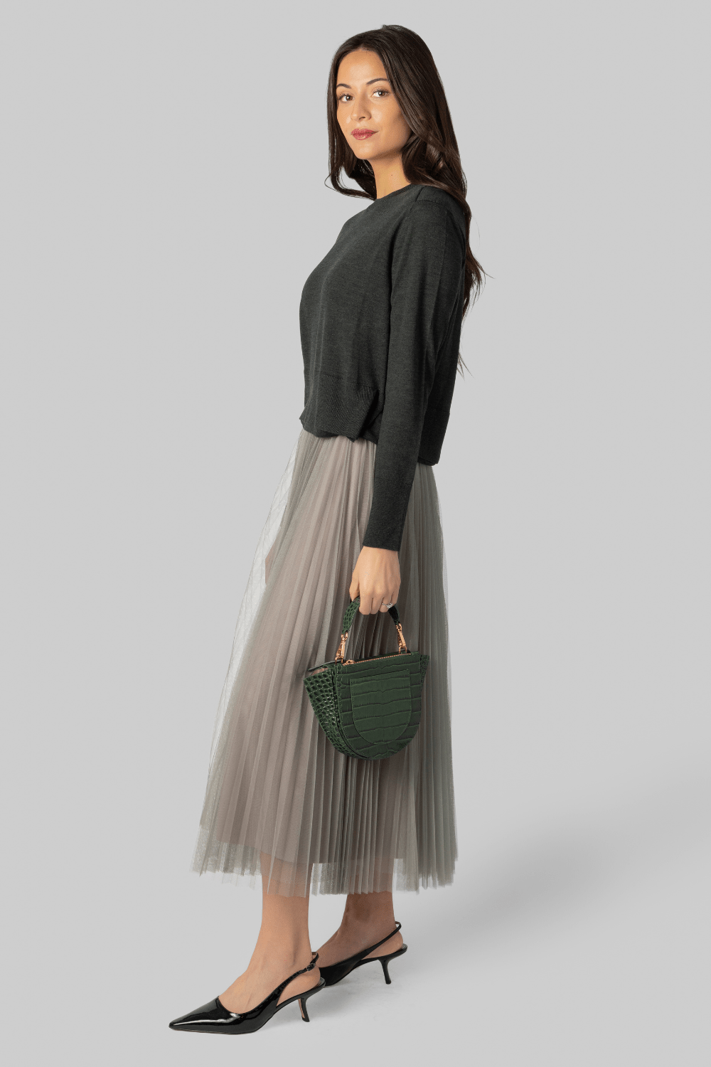 Stone Tulle Pleated Skirt - Forte Forte