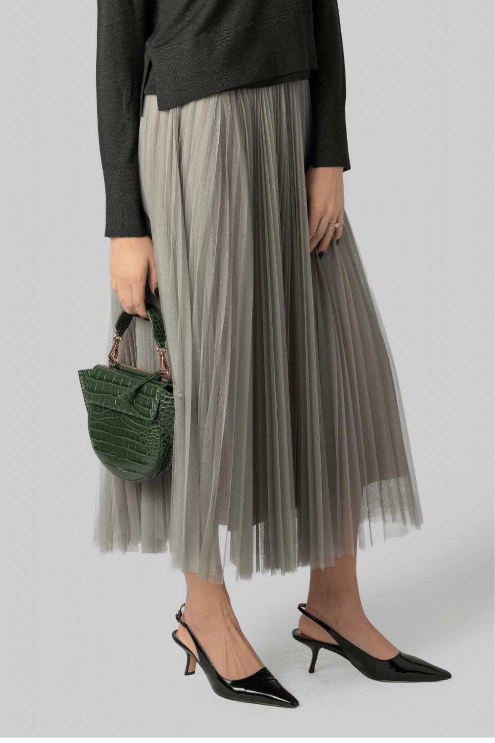 Stone Tulle Pleated Skirt - Forte Forte