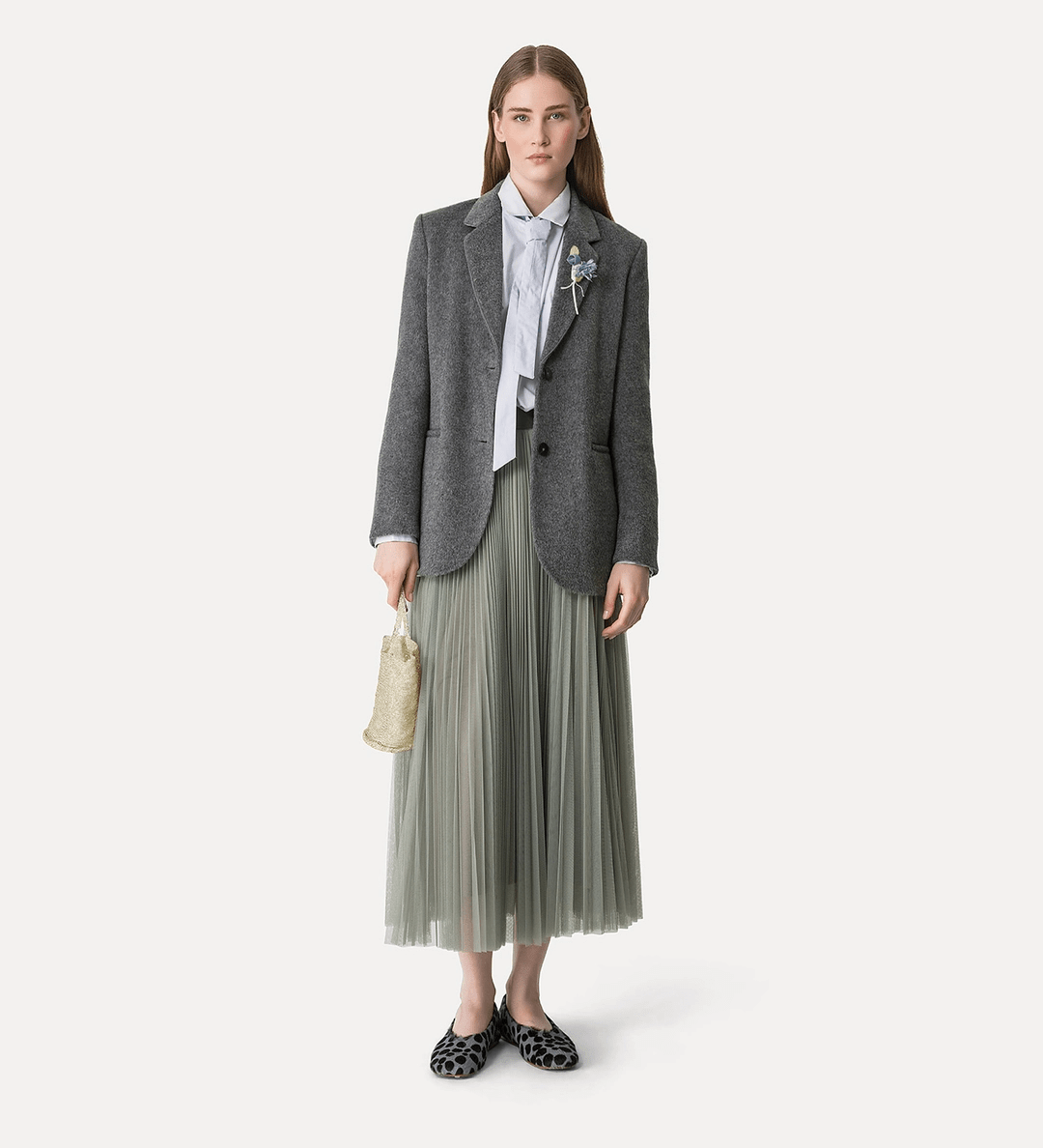 Stone Tulle Soleil Pliss Skirt - Forte Forte