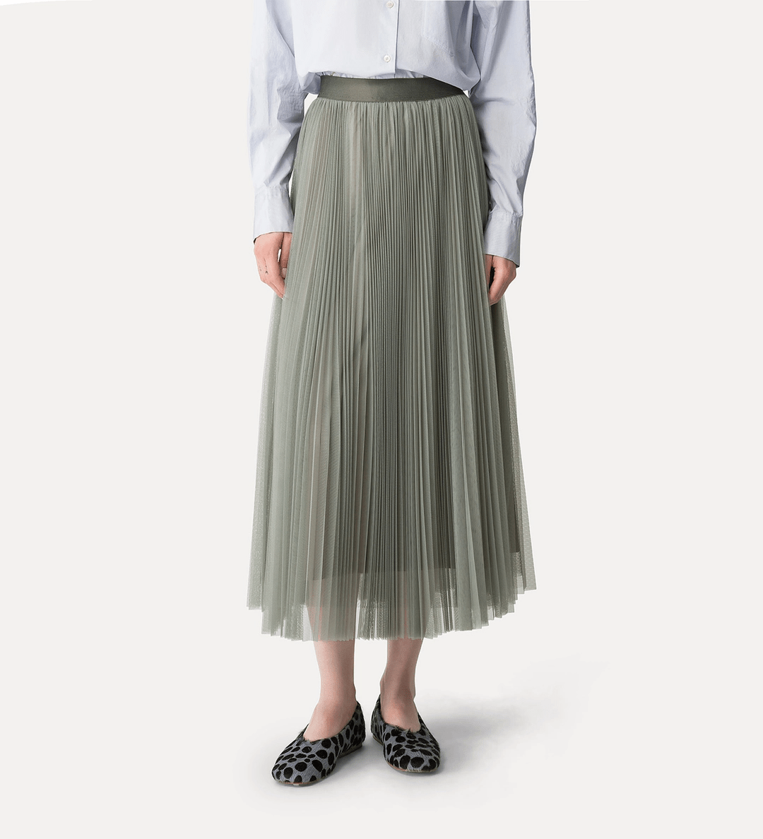 Stone Tulle Soleil Pliss Skirt - Forte Forte