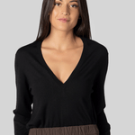 Straight Slit Brown Skirt - Gauchere