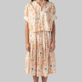 Sultana Shirt - Mix Floral Orange/Blue - La Prestic Ouiston