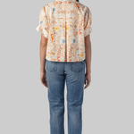 Sultana Shirt - Mix Floral Orange/Blue - La Prestic Ouiston