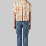 Sultana Shirt - Mix Floral Orange/Blue - La Prestic Ouiston