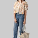 Sultana Shirt - Mix Floral Orange/Blue - La Prestic Ouiston