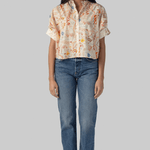 Sultana Shirt - Mix Floral Orange/Blue - La Prestic Ouiston
