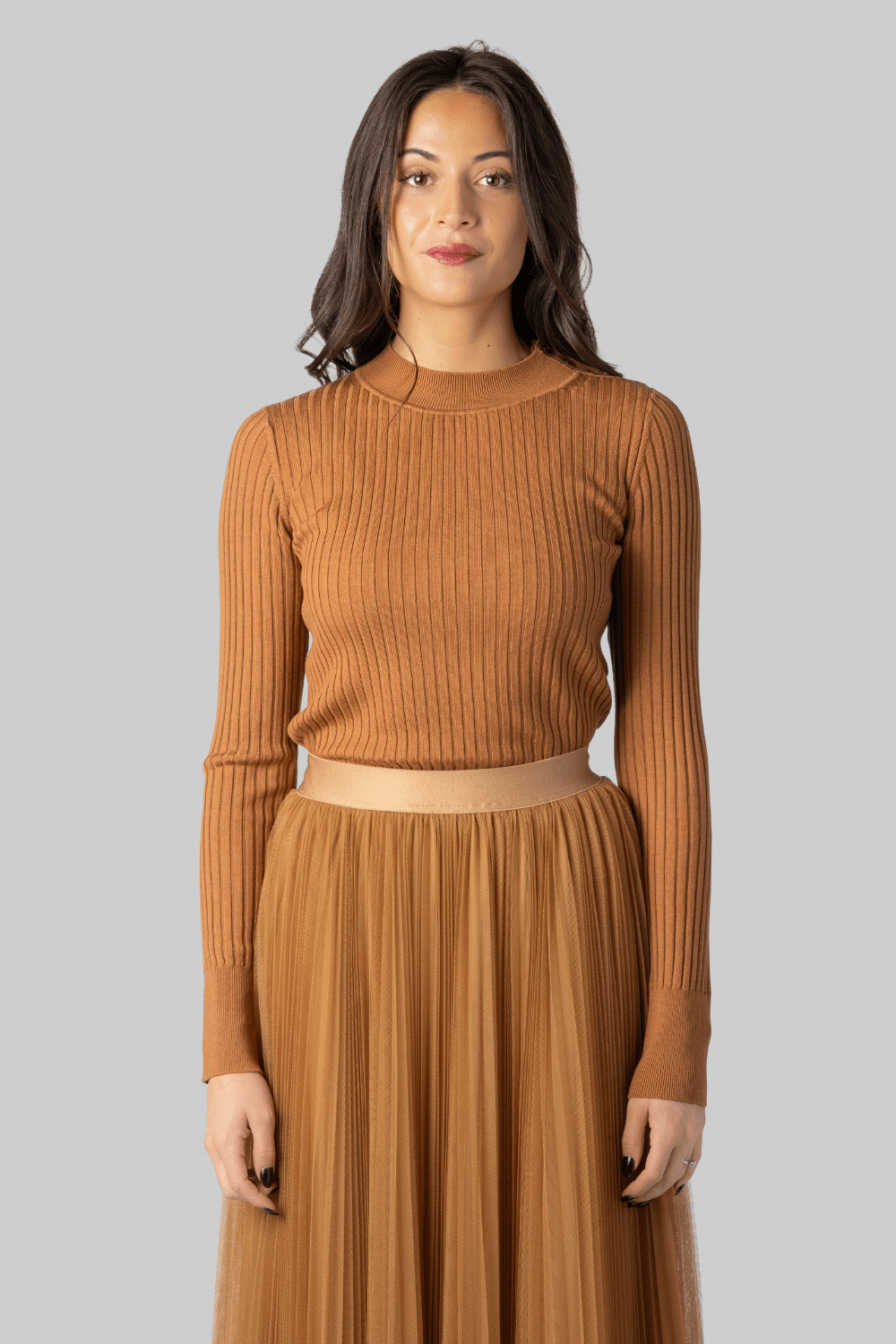 Superfine Merino Gold Ribbed Sweater - Forte Forte
