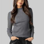Superfine Merino Gray Ribbed Sweater - Forte Forte