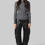 Superfine Merino Gray Ribbed Sweater - Forte Forte