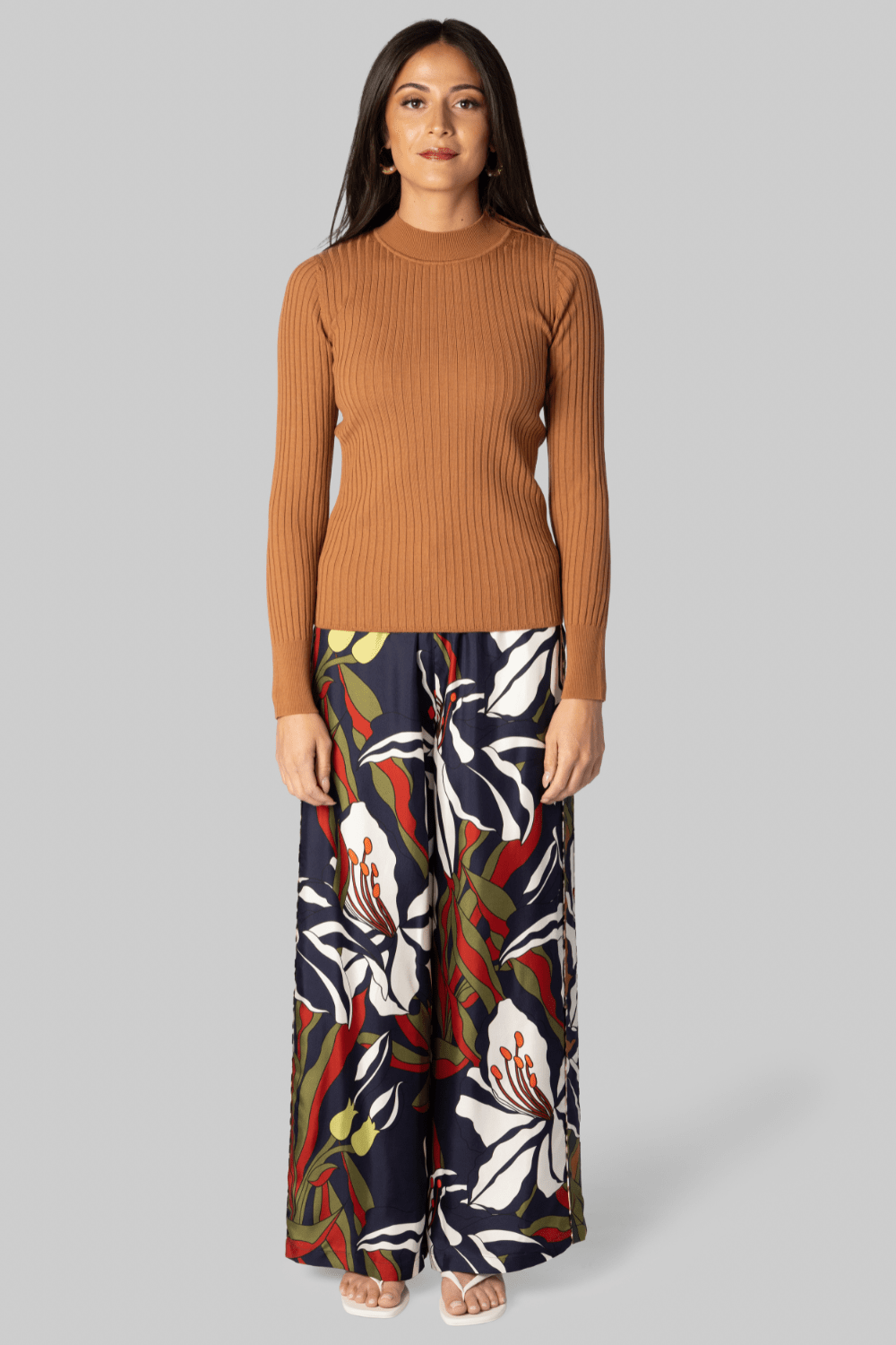 Superfine Merino Ochre Ribbed Sweater - Forte Forte