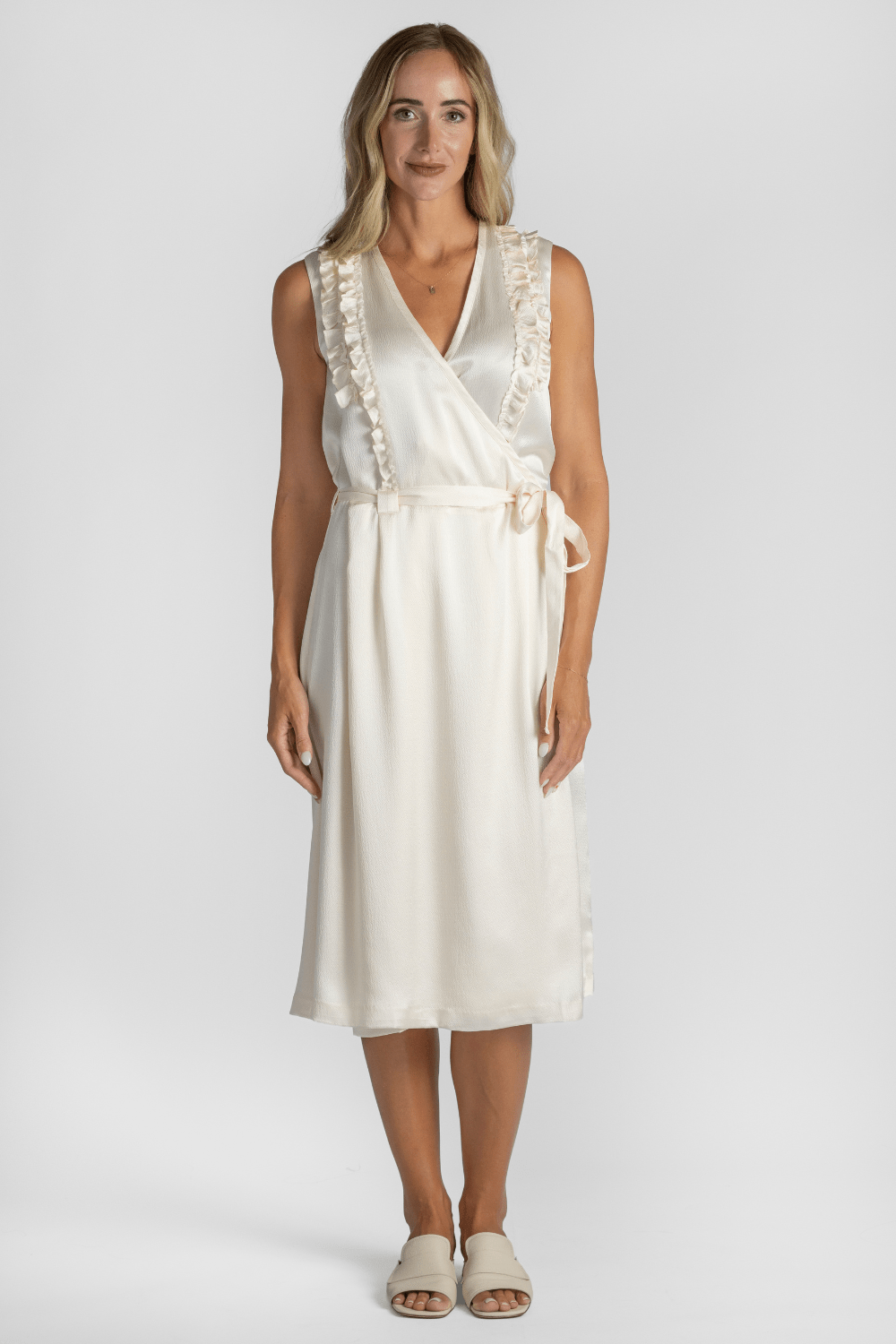 Sylas Silk Wrap Dress - Saint Art