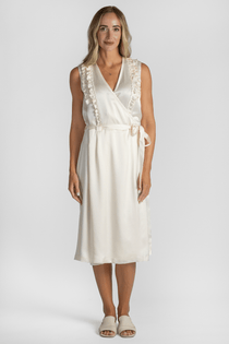 Sylas Silk Wrap Dress - Saint Art