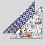 Texas Scarf Caravelle Sailing Ship Print - La Prestic Ouiston