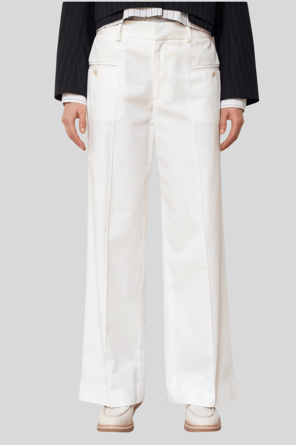 The Avenue Pant in White - WE - AR4