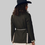 The Beaded Belt - Black with Silver - The Great