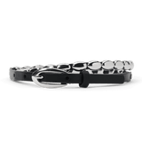 The Beaded Belt - Black with Silver - The Great