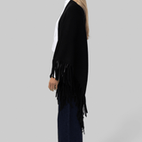 The Big Sweater Fringe Scarf - Black - The Great