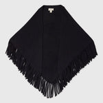 The Big Sweater Fringe Scarf - Black - The Great