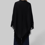 The Big Sweater Fringe Scarf - Black - The Great