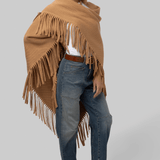 The Big Sweater Fringe Scarf - Camel - The Great