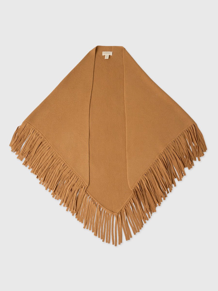 The Big Sweater Fringe Scarf - Camel - The Great