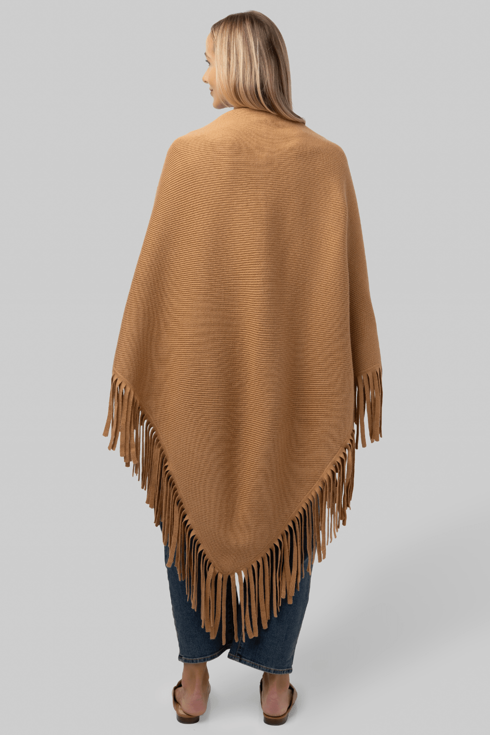 The Big Sweater Fringe Scarf - Camel - The Great