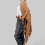 The Big Sweater Fringe Scarf - Camel - The Great