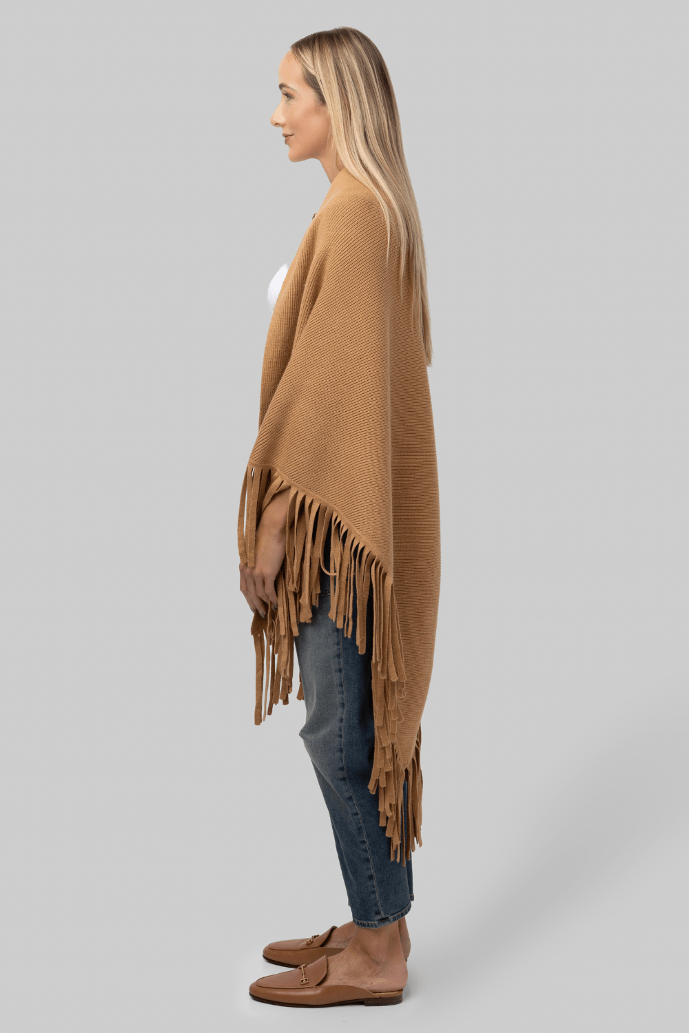 The Big Sweater Fringe Scarf - Camel - The Great