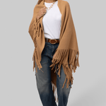The Big Sweater Fringe Scarf - Camel - The Great