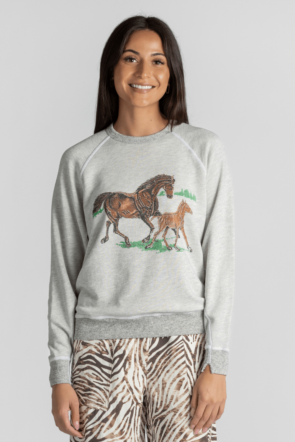 The College Sweatshirt w/Horses - The Great